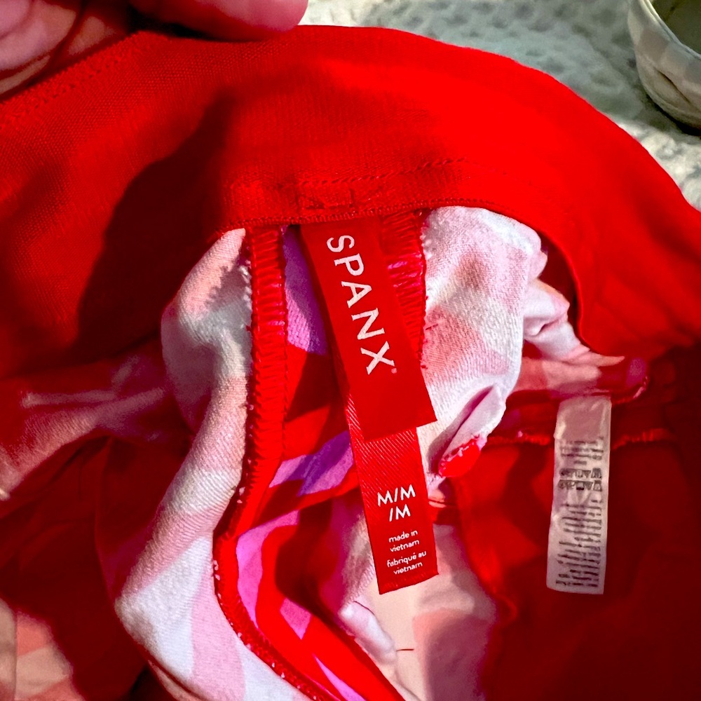 Spanx hot pink and red precious shorts! Worn twice in‎ excellent condition
